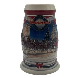 2001 Budweiser Holiday at the Capitol CS455 Clydesdale Beer Stein Ceramarte